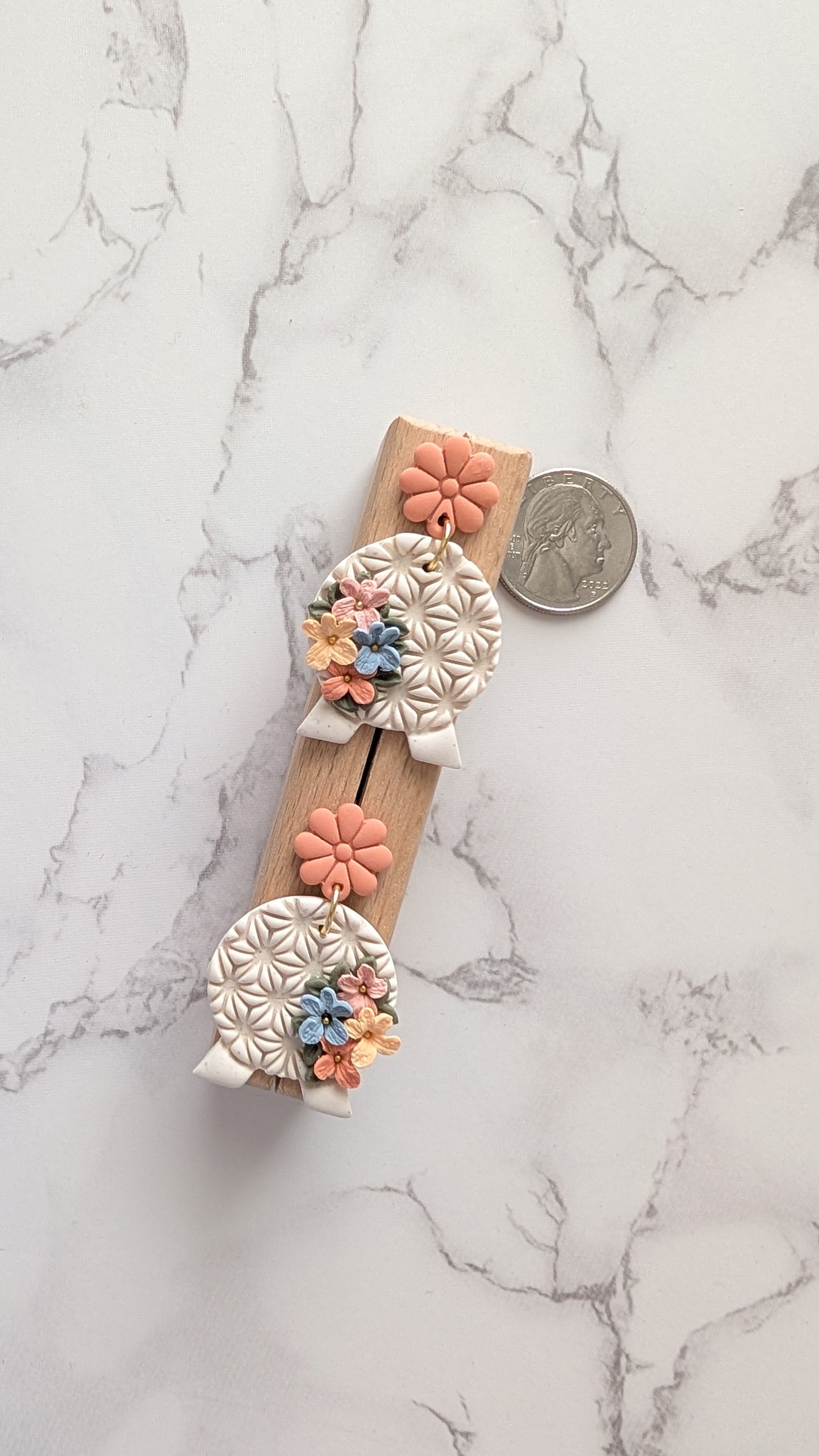 FLORAL SPACESHIP EARTH DANGLES