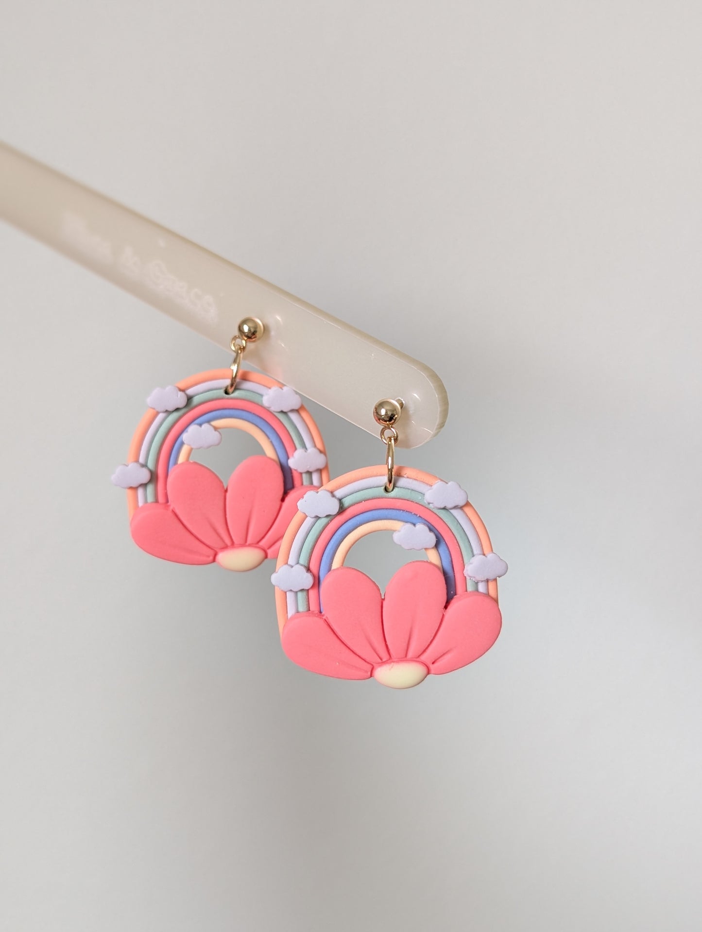FLORAL RAINBOW DANGLES Summer Collab Thea and Grace x Imagination Station (Made to order)