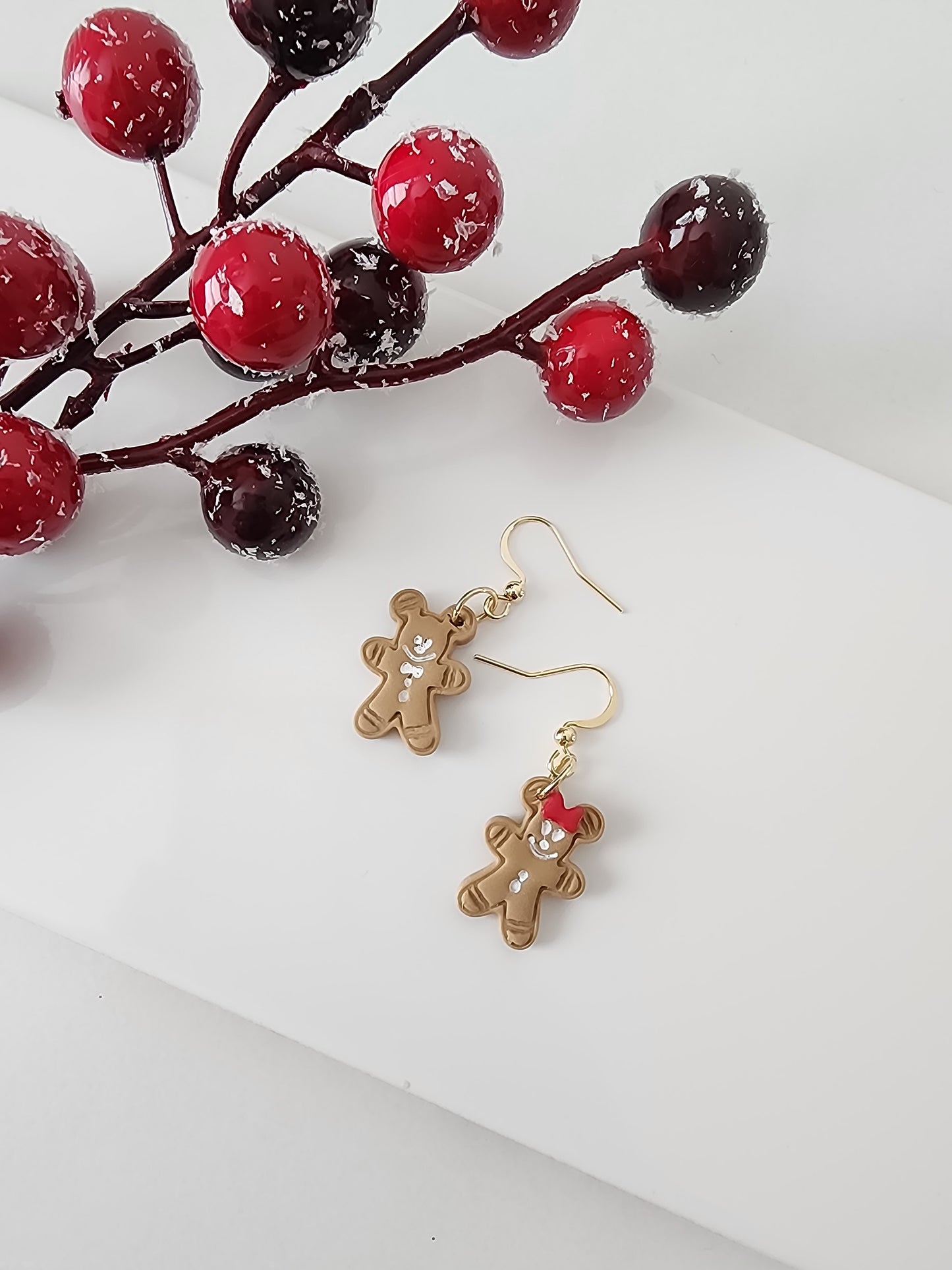 GINGERBREAD MICE DANGLES