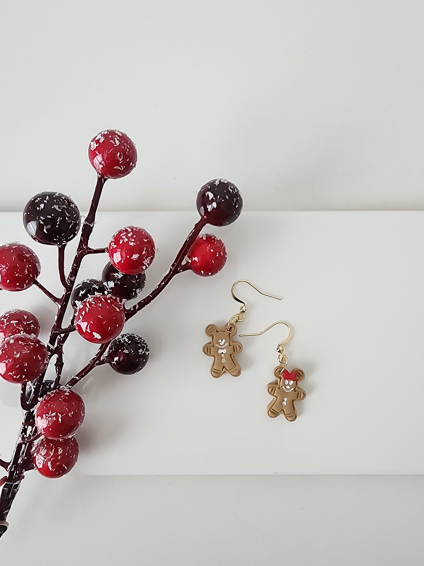 GINGERBREAD MICE DANGLES