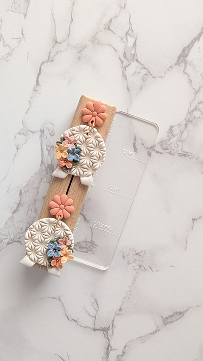 FLORAL SPACESHIP EARTH DANGLES