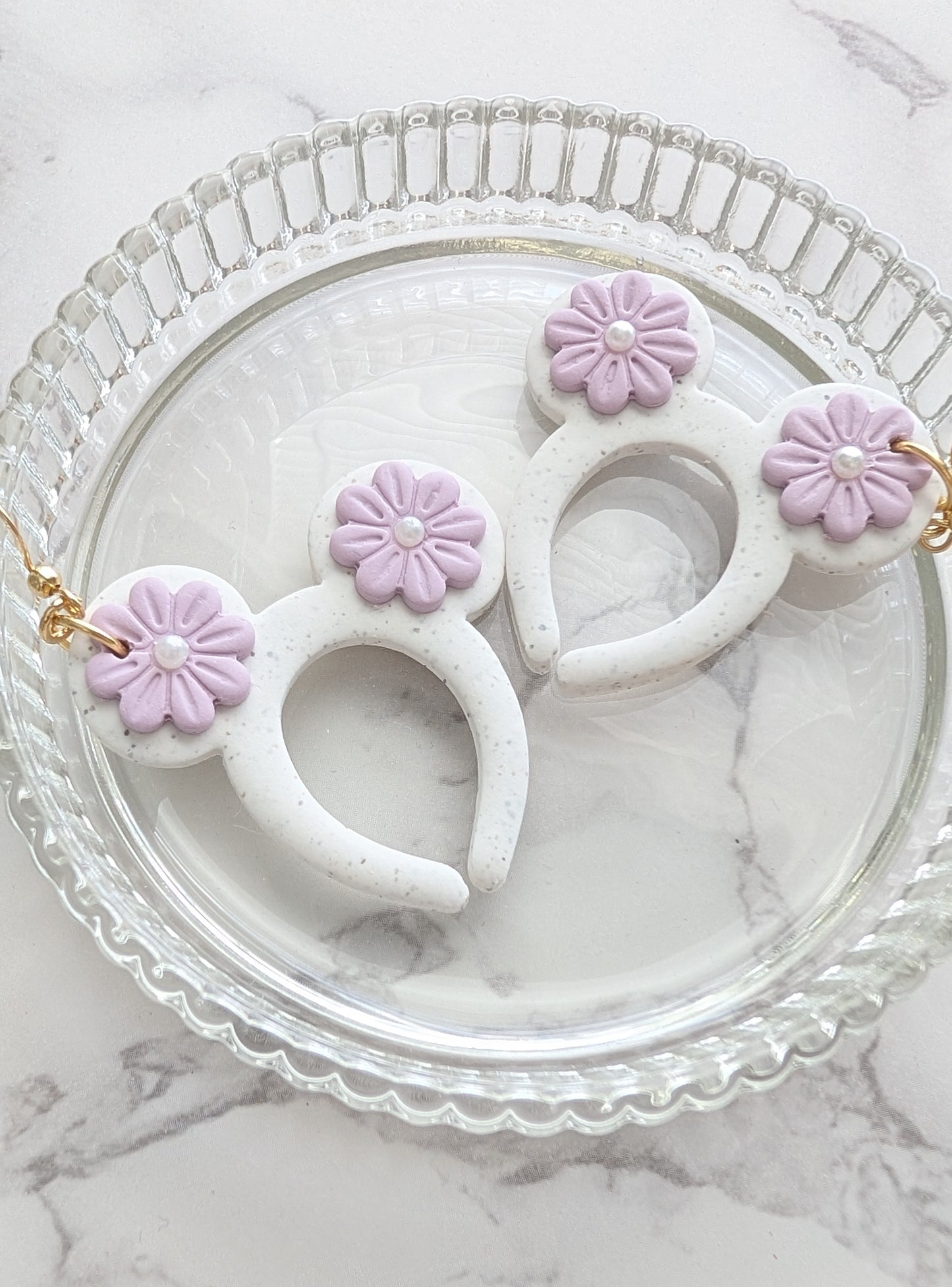 FLOWERS & PEARLS LARGE MOUSE EARS