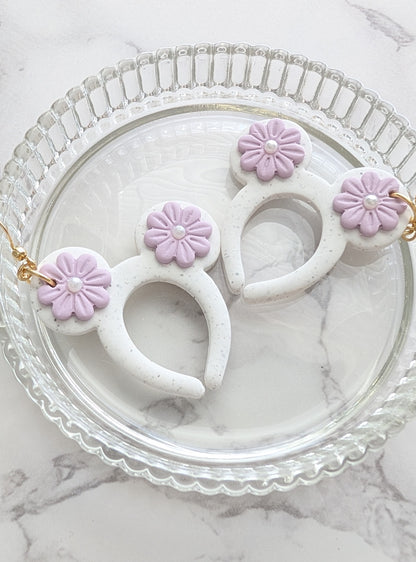 FLOWERS & PEARLS LARGE MOUSE EARS