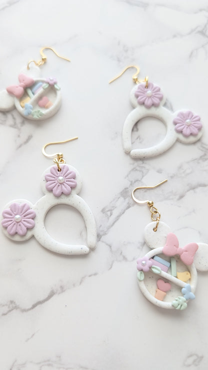 FLOWERS & PEARLS LARGE MOUSE EARS