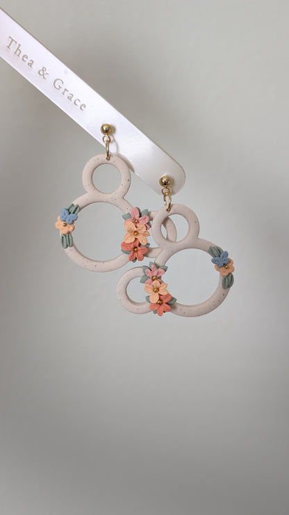 FLORAL MOUSE CUTOUT DANGLES