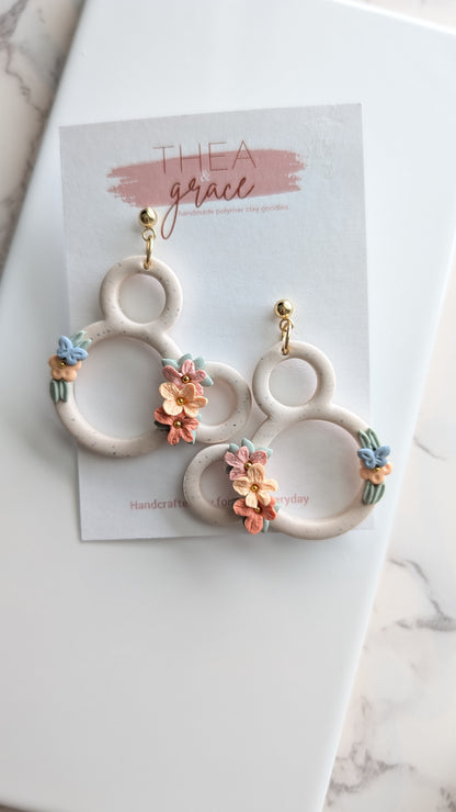 FLORAL MOUSE CUTOUT DANGLES