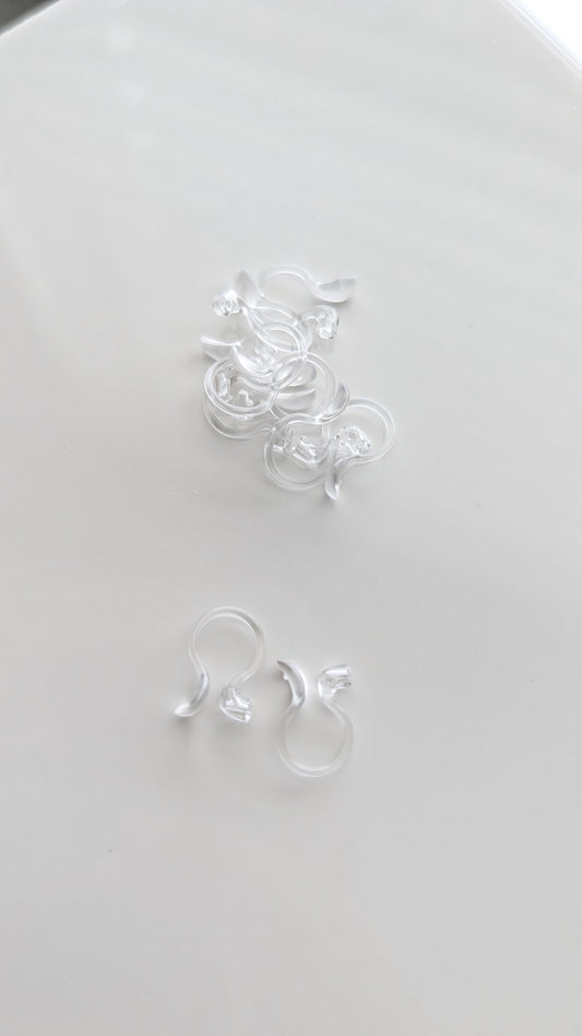 PLASTIC EARRING CONVERTER - CURVED BACK - (Add on only)