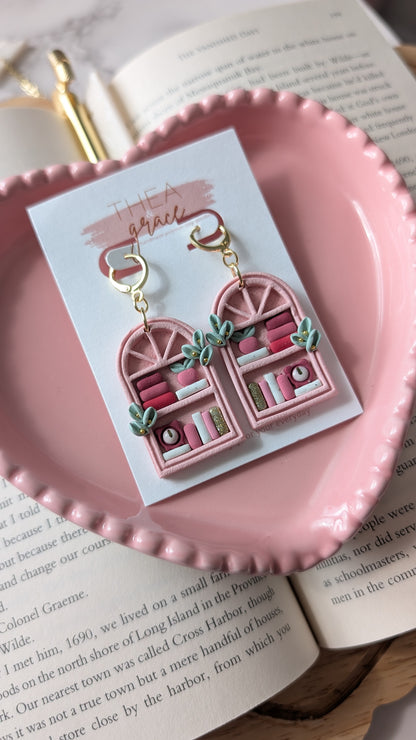 LT. PINK ARCHED BOOKSHELF DANGLES