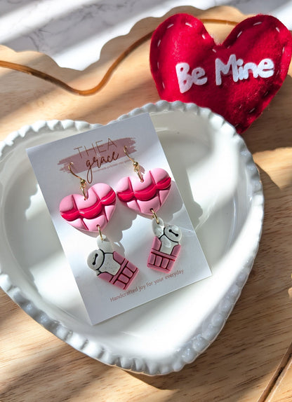 ROBOT IN HEART AIR BALLOON DANGLES