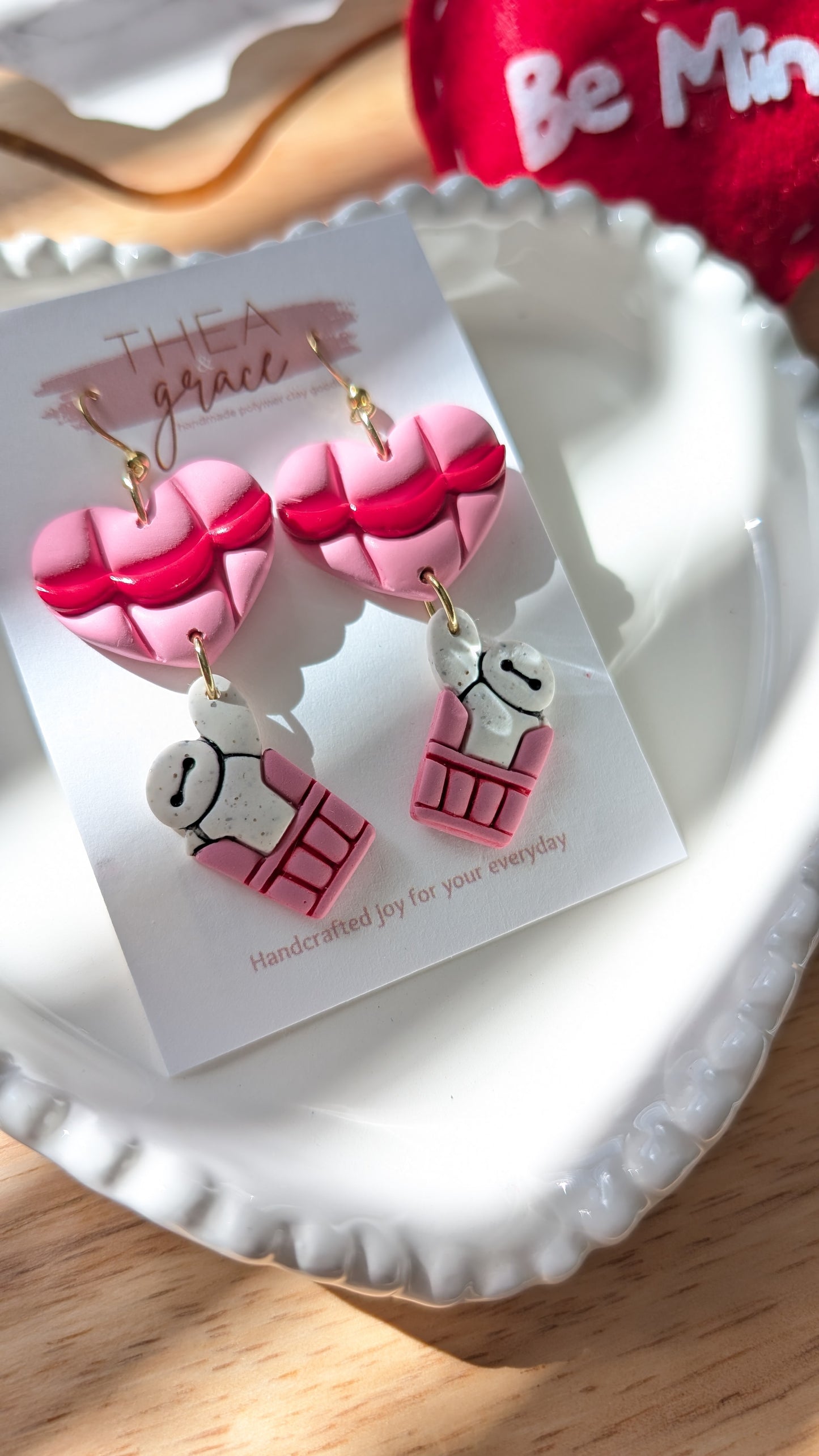 ROBOT IN HEART AIR BALLOON DANGLES