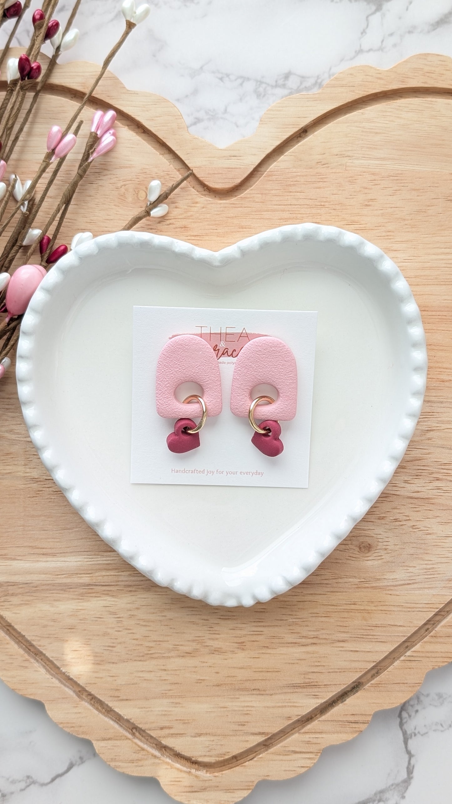 PINK/MAUVE DUO DANGLES