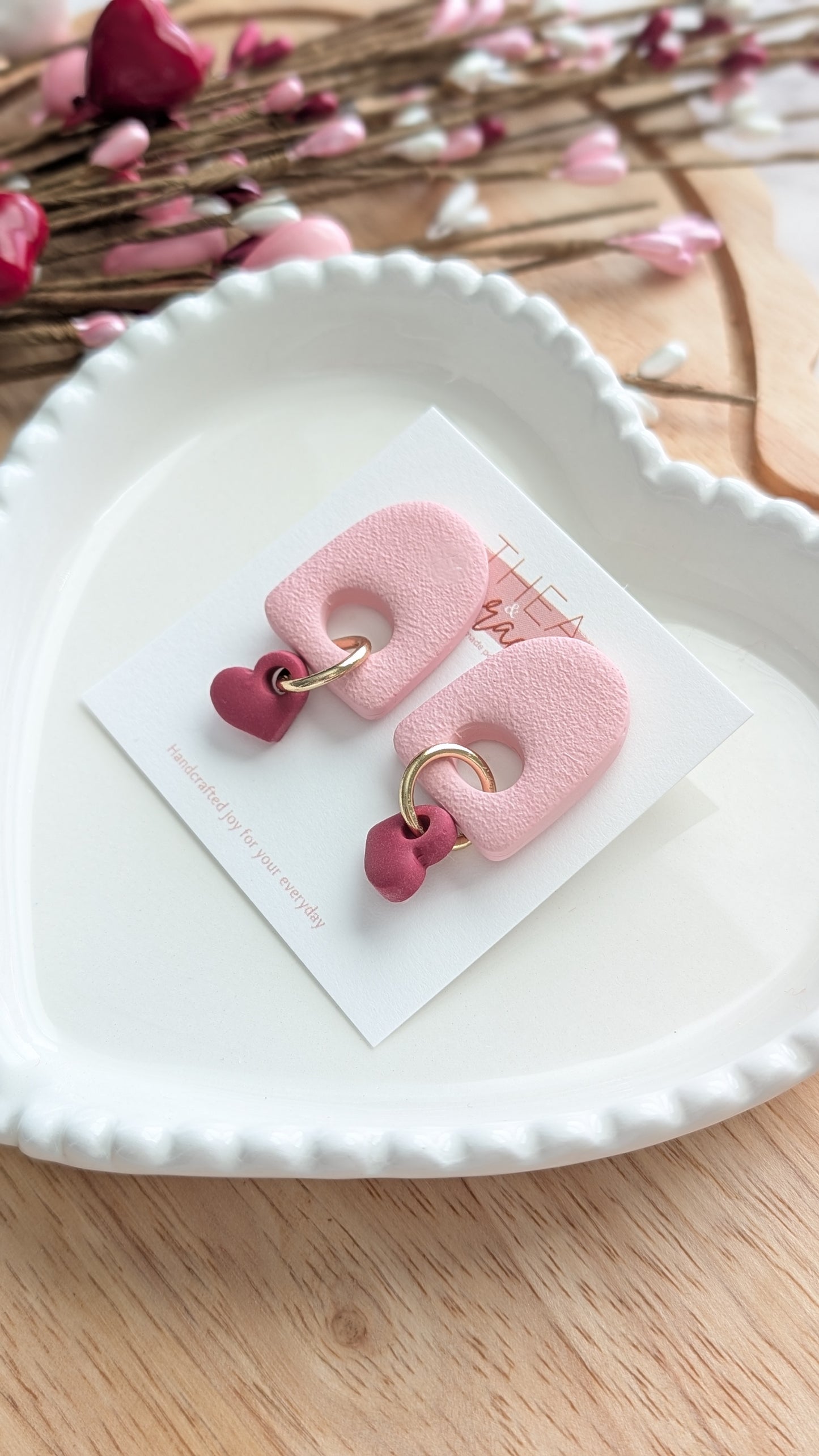 PINK/MAUVE DUO DANGLES