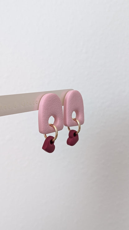 PINK/MAUVE DUO DANGLES