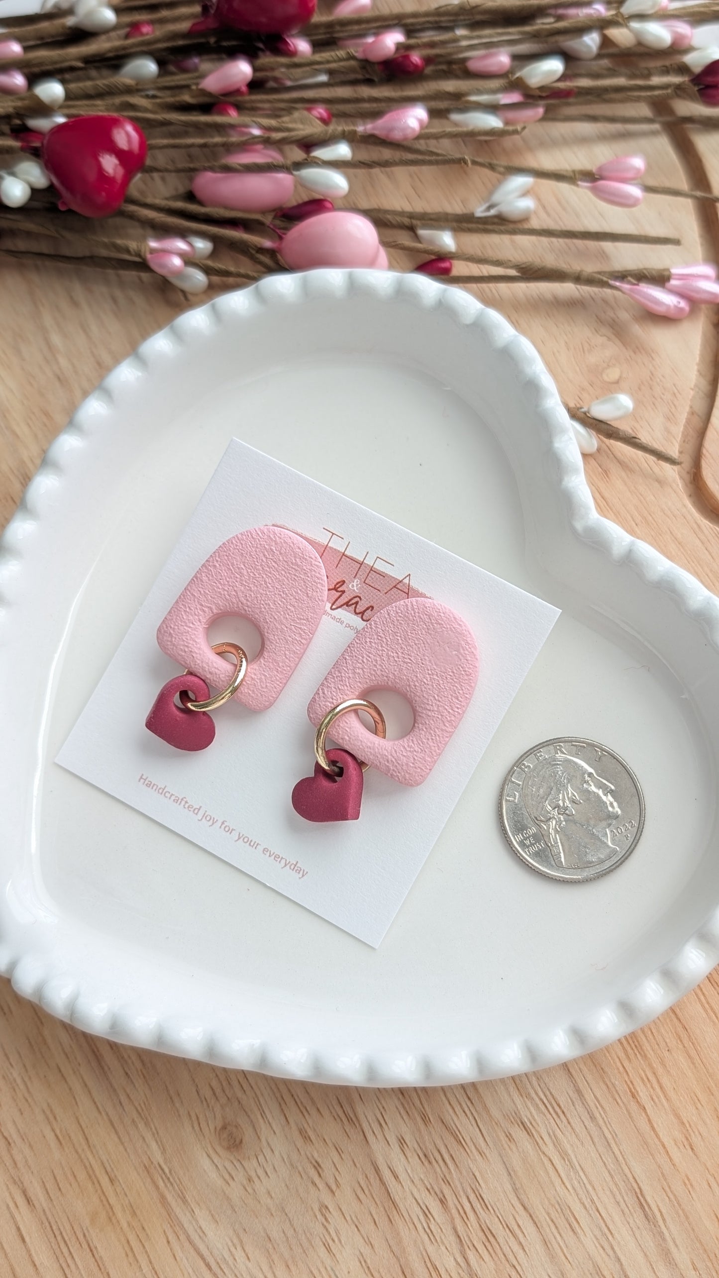 PINK/MAUVE DUO DANGLES