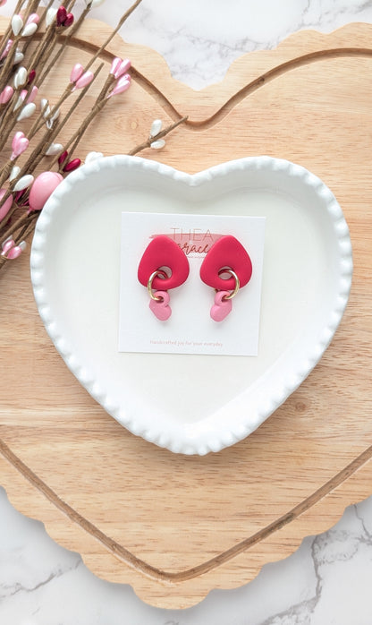 RED/LT. PINK DUO DANGLES