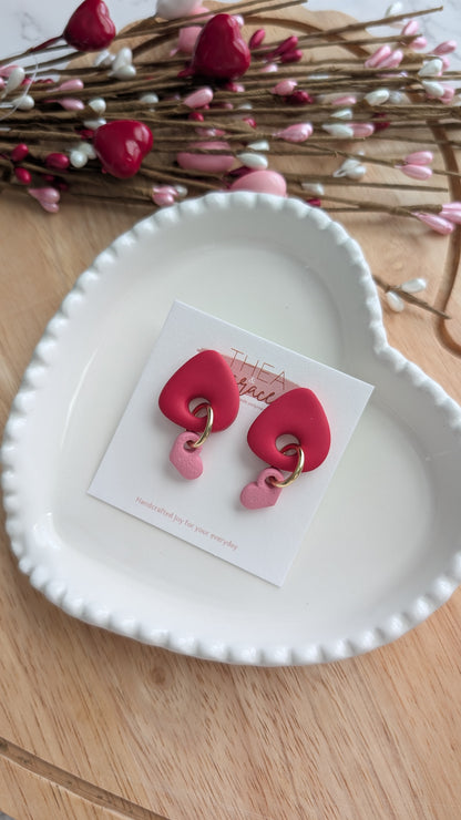 RED/LT. PINK DUO DANGLES