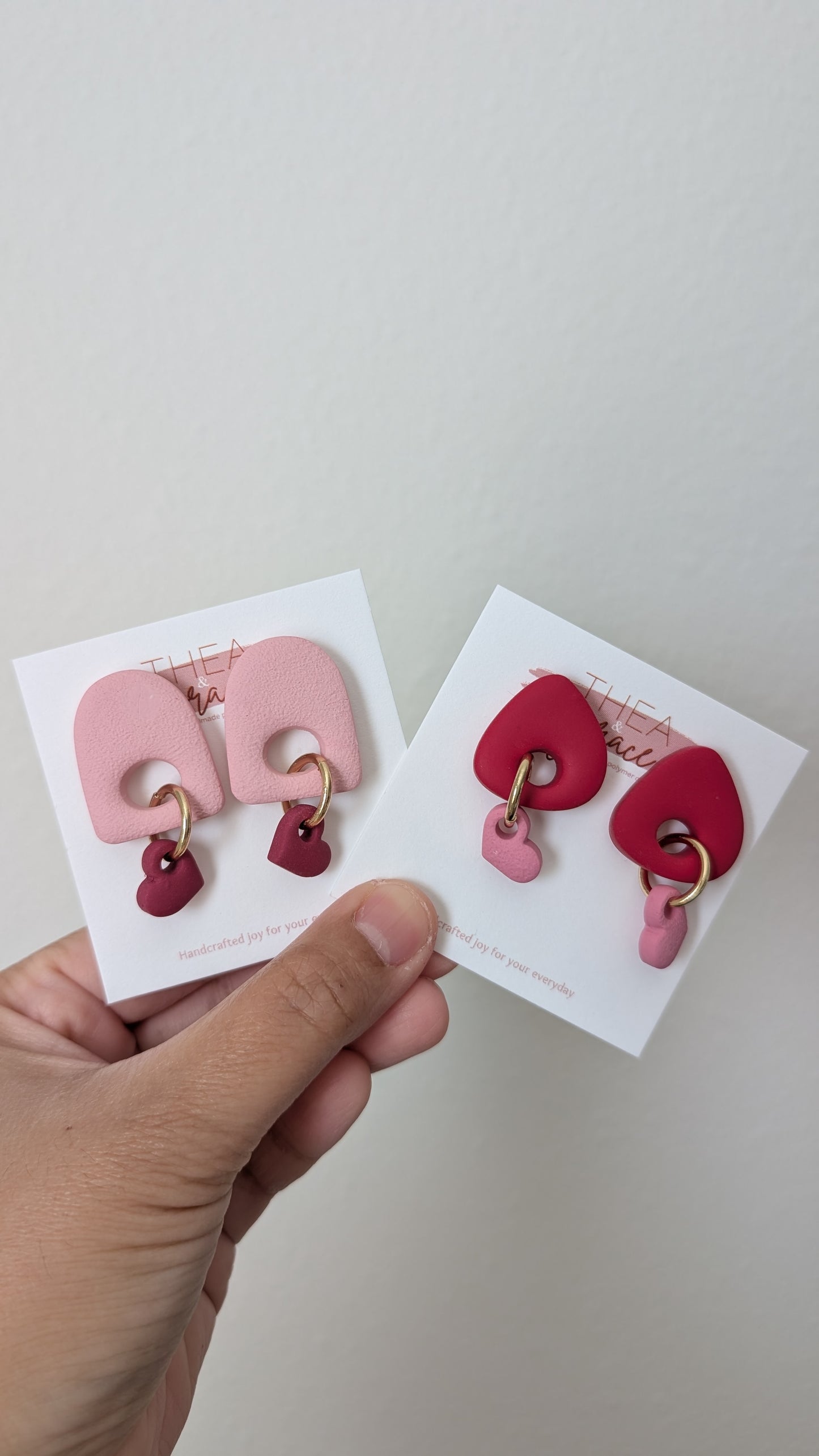 PINK/MAUVE DUO DANGLES