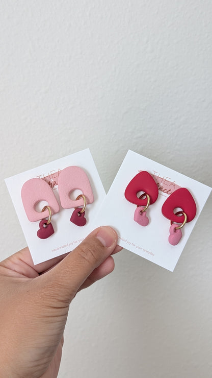 RED/LT. PINK DUO DANGLES