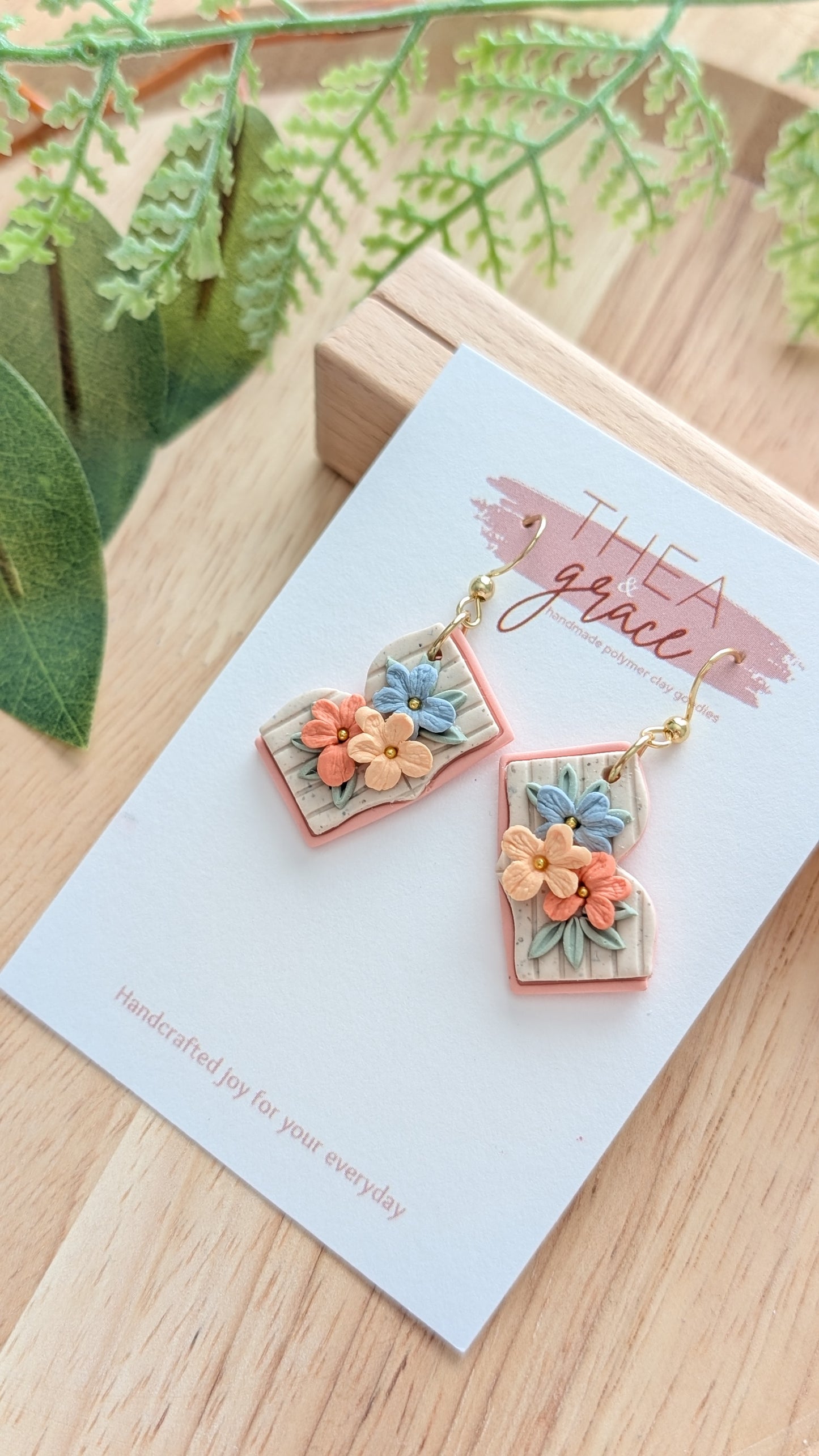 DAPHNE FLORAL OPEN BOOK DANGLES