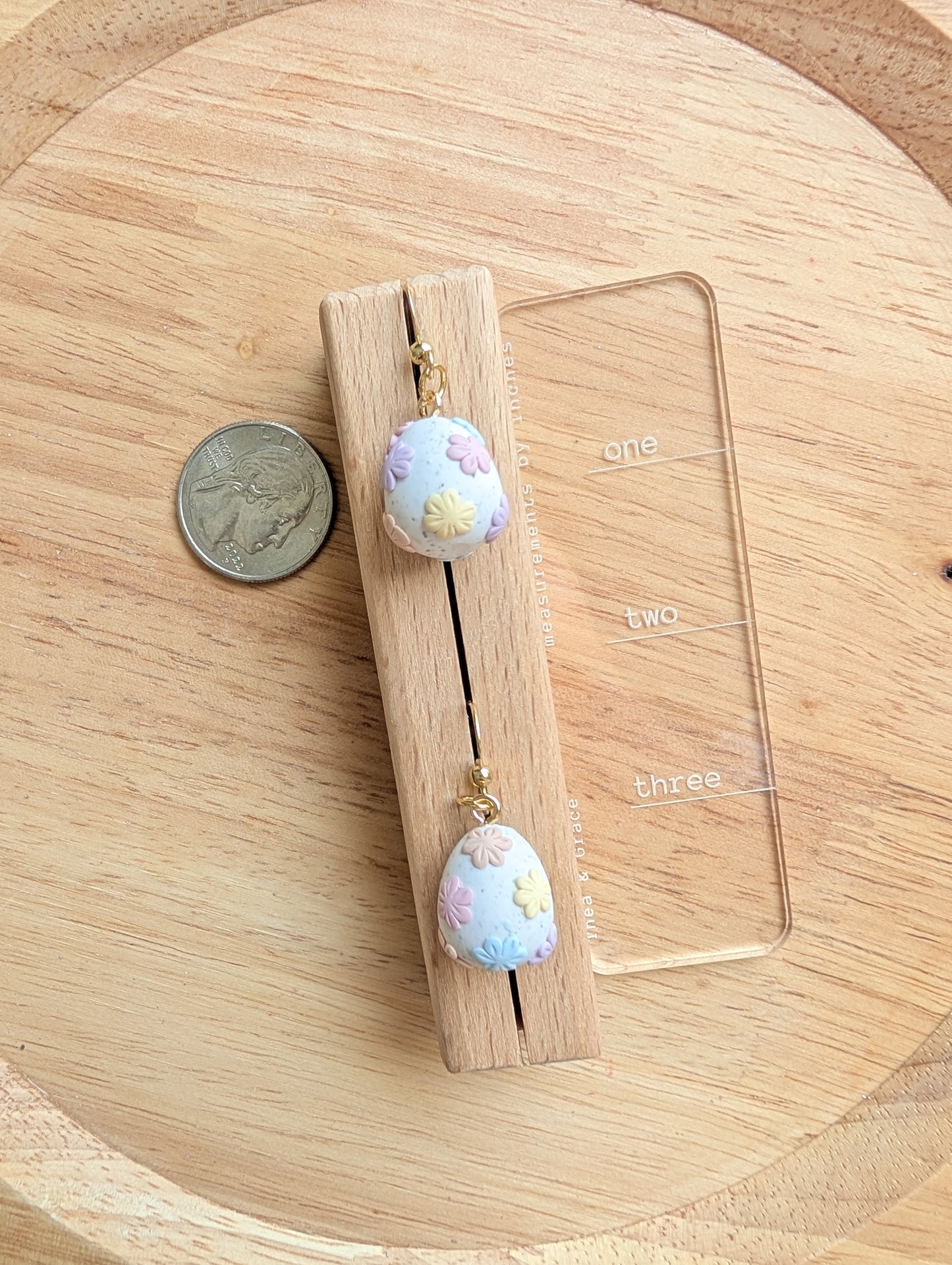 FLORAL EASTER EGG DANGLES