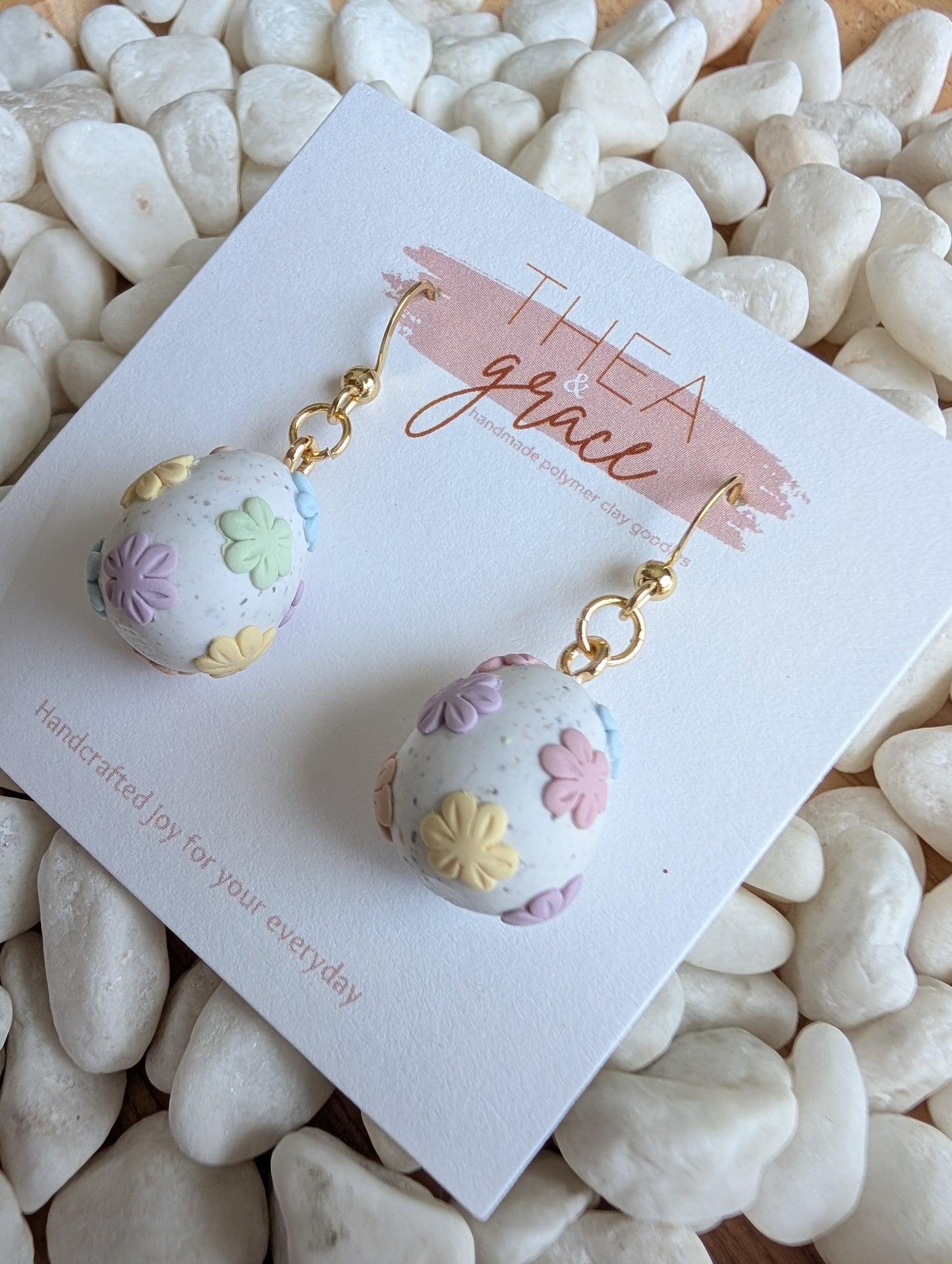 FLORAL EASTER EGG DANGLES