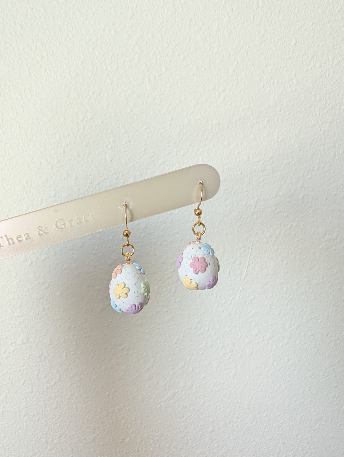 FLORAL EASTER EGG DANGLES