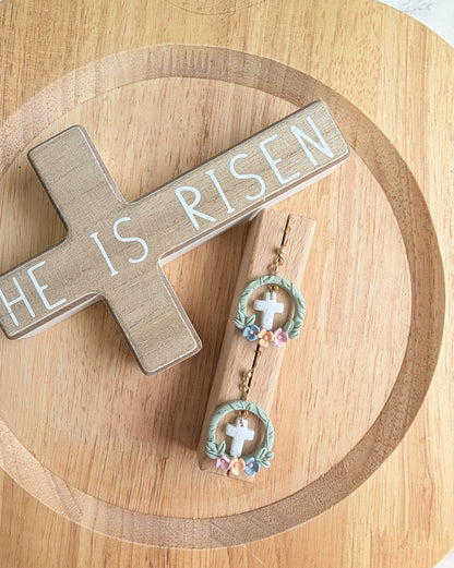 FRAMED CROSS DANGLES