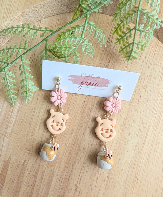 HONEY BEAR TRIO DANGLES *made to order*