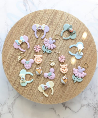 PASTEL MOUSE FLOWER DANGLES