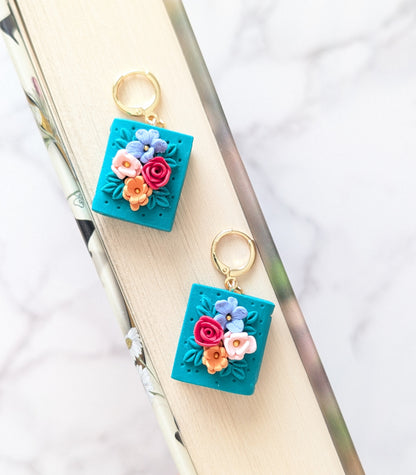 SIENNA FLORAL BOOK DANGLES