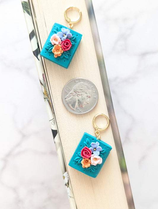 SIENNA FLORAL BOOK DANGLES