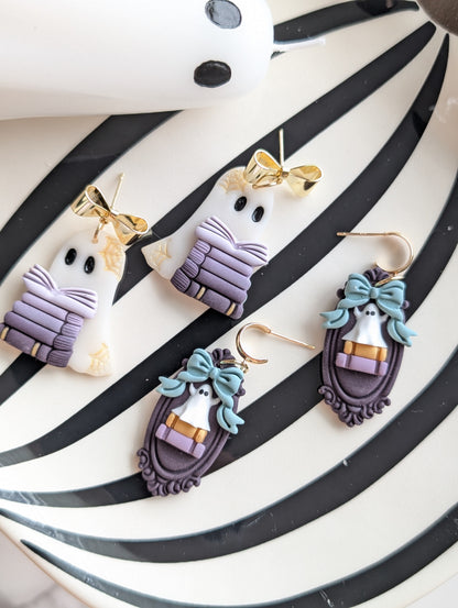LENORA GHOST & BOOKS DANGLES