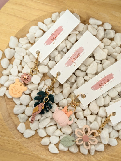 PINK PUMPKIN MOUSE CHARM