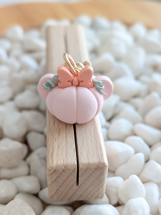 PINK PUMPKIN MOUSE CHARM