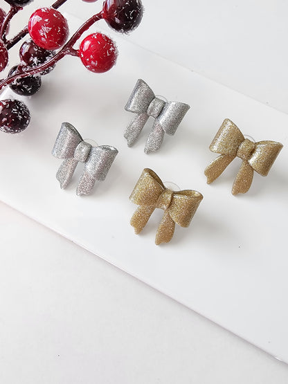 3D BOW STATEMENT STUDS - SMOOTH FINISH