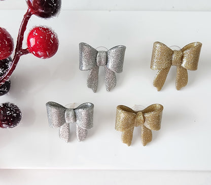 3D BOW STATEMENT STUDS - SMOOTH FINISH