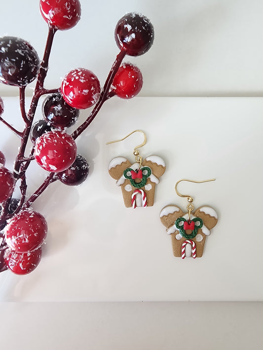 MOUSE GINGERBREAD HOUSE DANGLES